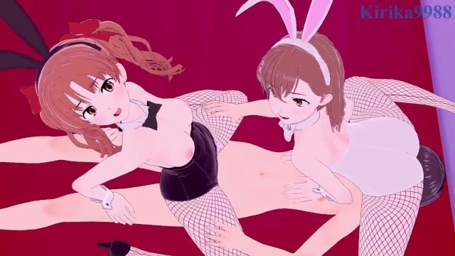Mikoto Misaka and Kuroko Shirai and I have Intense 3P Sex - a certain Scientific Railgun Hentai