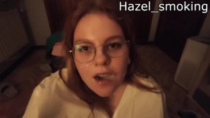 I let my best Friend Cum in my Face while I Smoke
