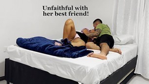 Unfaithful - Girl Cheats on her Husband in a Hotel with his best Friend. (Real Amateur Porn)