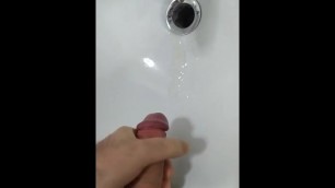 Italian Boy Jerks off and Cums in the Bathroom Sink