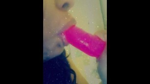 Latina Wishing she had a Real Dick to Suck on