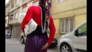 Turkish Muslim Teen Checking her Ass