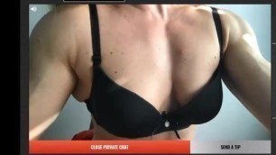 Sexy Webcam FBB Flexing Ripped Muscles