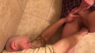 Wife Films Husband Fuck Midwife and make her Squirt and Piss all over