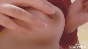 Nipple Masturbation with Lip Balm
