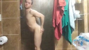 Sexy Hairy Man Shower Show