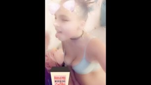 Latina Gets BBC Cum for Breakfast on Snapchat