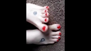 Bright Red Pin-Up Toes Compilation | Summer | 2019