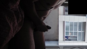Blond Neighbor can't Leave Window Watching me Naked with Hard Dick. Full High Risky 2